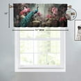 thumbnail image 4 of Peacock Curtain Valances Elegant Animal Flower Classic Retro Asian Art Window Treatment for Living Room Bedroom Bathroom 54 by 18 in, 1 Panel, 4 of 6