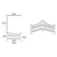 VA20234 Country Corner Picket Arbors and Trellises, White