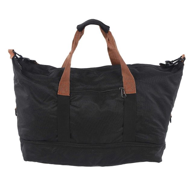 Travel Duffel Bag Dry Wet Separated Sports Gym Bag Shoulder Weekender Overnight Bag Large Capacity for Men Women Black