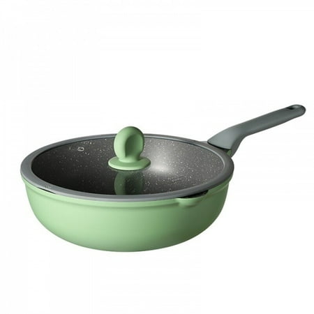 

LHCER COOKER KING Bamboo Bluestone Series Household Non-stick Wok Pan Healthy Less Oil and Smoke 30CM(11.8inch)