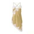 thumbnail image 7 of Lace Trendy Trim Satin Women Tank Top V Neck Silk Sexy Camisole Tops Asymmetrical Backless Spaghetti Strap Cami Tops Casual Summer Outfits Womens Tops Date Night Slip Dresses 2026 Champagne XL, 7 of 7
