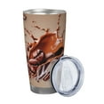 Bingfone Coffee Beans Chocolate Splash for 20 Oz Stainless Steel Travel