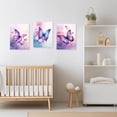 thumbnail image 5 of ZHONGYUTONG 3 Piece Purple Butterfly Canvas Wall Art Butterfly Pictures Wall Decor Watercolor Painting for Girls Room Decor Framed (11.00" x 14.00" x 3PCS), 5 of 5