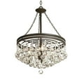 thumbnail image 7 of GMizon 19-inch European simple crystal chandelier, 3-head bedroom chandelier, dining room corridor lighting fixture (black), 7 of 7