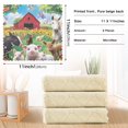 thumbnail image 3 of Farmhouse Farm Animals Garden Kitchen Cloth Dish Towels for Drying Washing Absorbent Dish Rags Reusable soft kitchen dishcloth set 6 Pack, 3 of 9