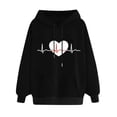 thumbnail image 3 of adviicd Game Day Sweatshirt Women Womens Love Letter Printed Off Shoulder Pullover Sweatshirt Slouchy Tops Shirts Trendy, 3 of 5