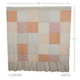 thumbnail image 6 of VHC Brands Kaila Country Cottage Farmhouse Floral Stripe Patchwork Shower Curtain 72x73, 6 of 6