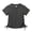 Dark Gray, variant on Girls Ribbed Knit Side Tie Short Sleeve T-Shirt Solid Casual Crew Neck Comfy Basic Tee for Kids,2-3 Years