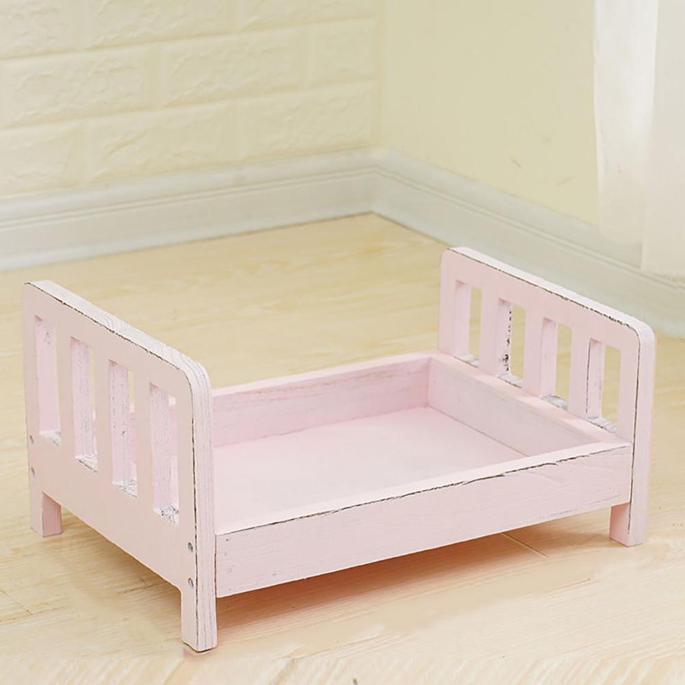 Newborn Baby Wooden Beds Photography Prop Infant Baby Wood Bed Seat for Photographic Service Posing Sofa