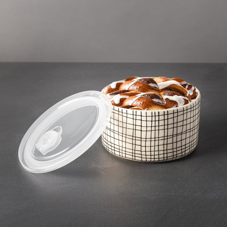 Thyme & Table 4-Piece Ceramic Baking Dish & Lid Set, Medallion photo 6
