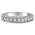 thumbnail image 2 of Semi-Eternity Diamond Ring Wedding Band 14k White Gold (0.50ct), 2 of 6