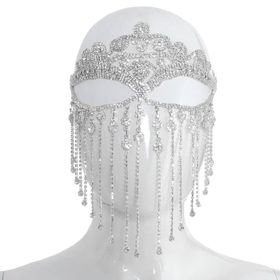 WINDLAND Bridals Face Veil Headwear Masquerade Dance Women Nightclub Face Accessory