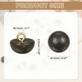 thumbnail image 2 of 30pcs Wood Buttons 0.47" (12mm) Mushroom Type Domed Round Sewing Button, Dark Brown, 2 of 7