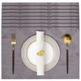 thumbnail image 5 of Placemats Set of 18 for Dining Table, Table Placemats, Rectangular Vinyl, PVC, 18x12 Inches - Light Gold, 5 of 8