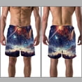 thumbnail image 3 of luoweisi Men's Beach Shorts Quick Dry Swim Trunks with Mesh Lining Galaxy 2XL, 3 of 5