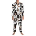 thumbnail image 3 of Disketp dogs pets collage for Pajamas Set Long Sleeve Sleepwear Mens Button Down Nightwear Pj Sets-Large, 3 of 7