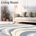thumbnail image 2 of ODIKA 3'x5' Machine Washable Non-Slip Area Rug, Abstract Waveforms with Monochrome Contrast and Fluid Edges High Traffic Rug, Gray, 463913, 2 of 5