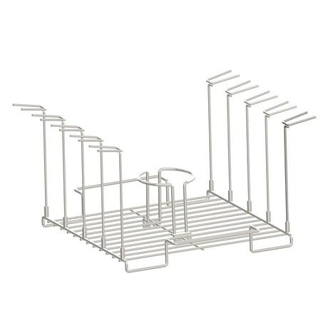 

Bgageg 4 In1 Can Chicken Holder For Grill And Stainless Steel Beer Chicken Stand With 10 Slots Chicken Wing/Leg Rack/Barbecue Skewers Silver