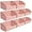 Pink, variant on Closet Organizers Bins 6 Packs - Large Closet Shelf Organizer with Handles, Fabric Trapezoid Storage Bins, Collapsible Storage Cubes for Clothes, Towels, Light Gray