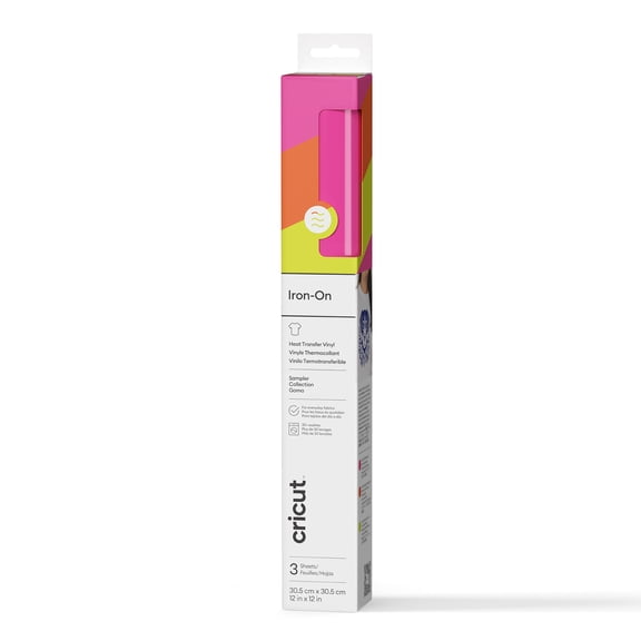 Cricut® Iron-On™ Heat Transfer Vinyl Roll Sampler, 12 x 12 (3 Count), Neon Glow Sticks