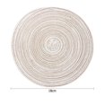 thumbnail image 4 of Almohadilla aislante redonda de ramio manteles individuales posavasos alfombrilla de mesa para el hogar (Beige S) Sywqhk Libre de BPA, 4 of 6