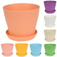 thumbnail image 1 of SPRING PARK 2Pcs Plant Pots, Flower Pots Outdoor Indoor, Planters with Drainage Hole and Tray Saucer, 1 of 7