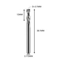 thumbnail image 2 of Compression Milling Cutter Woodwork Cut Two Flutes Spiral Carbide Milling Tool CNC Router Wood End Mill Cutter Bits ,Great Multi-Purpose Application, 2 of 4