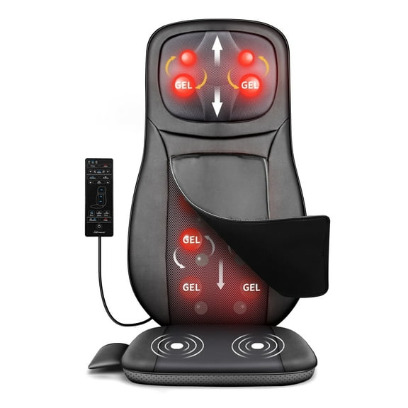 Snailax Shiatsu Back Massager with heat, Adjustable Height Seat Cushion Massager for Back Neck, Gift