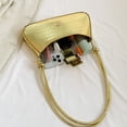 thumbnail image 2 of Bolso de mujer 2023 Patrón de cocodrilo Moda Bolso de mensajero simple (Oro), 2 of 9