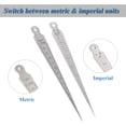 thumbnail image 4 of Taper Gage, 1-15mm Stainless Steel Tapered Gauge Depth Welding Test Spark Plug Gap Ruler Hole Depth Inspection Tool Inch & Metric Tapering Measurement, 4 of 7