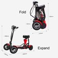 thumbnail image 3 of Electric Mobility Scooter Cruiser City Hopper 3 Wheel 4 Wheel Scooter Medical ( RED ), 3 of 11