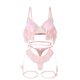 thumbnail image 1 of Gibobby Conjunto de lencería Sexy para Mujer Ropa Interior de Encaje Interior con Cuello V Ropa de Dormir(Rosa, G), 1 of 4