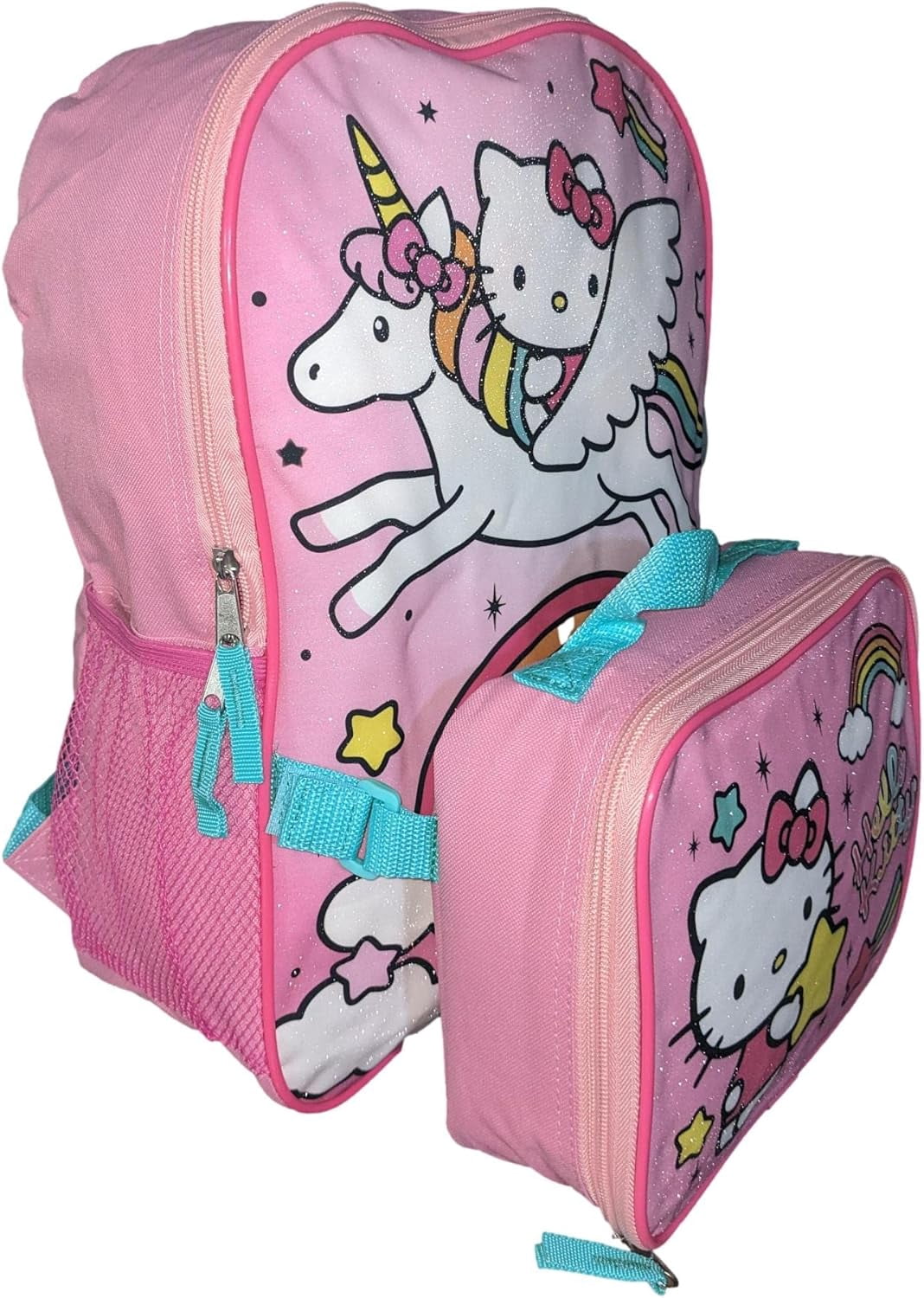 Hello Kitty Full Size 16 Inch Backpack with Detachable Lunch Box