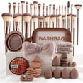 thumbnail image 1 of "Set de 56 piezas para maquillaje facial y de ojos: 30 brochas profesionales, diadema, pulsera, esponjas y bowl limpiador ¡Todo en uno!"  

"Kit completo de maquillaje con 56 accesorios: brochas de, 1 of 1