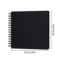 thumbnail image 3 of CSChome Photo Album Scrapbook Photo Album Scrapbook Kraft Flexible Coil Design DIY Memory Book for Family Wedding, 3 of 6