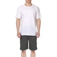 thumbnail image 3 of Bintangor Men's Short Sleeve T-Shirts 100% Cotton Crew Neck Solid Basic Tees (3 Pack) 2Black1Grey XXL, 3 of 6