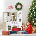 thumbnail image 3 of Arlopu Kids Pretend Play Kitchen Set w/ Realistic Light & Sound, Wooden Kitchen Playset Interactive Toys for Toddler w/ Accessories, 3 of 10
