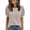 Khaki #17, variant on Womens Tops Puff Short Sleeve T Shirt Summer Casual Crew Neck Top 2026 Loose Fit Basic Tees Black 2XL