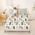 thumbnail image 3 of Manfei Watercolor Fishing Queen Sheets, Outdoor Adventure Queen Sheet Sets, Cream Khaki, 4pcs, 1 Flat Sheet, 1 Fitted Sheet and 2 Pillowcases, 3 of 6