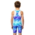 thumbnail image 2 of Hansber Boys Sleeveless Sports Gym Leotard Powerlifting Singlet Racerback Suspenders Shorts Jumpsuit Boxing Biketard Blue 14, 2 of 7