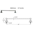 thumbnail image 3 of ARISTA Summit Collection 24 inch Towel Bar in Satin Nickel, 3 of 3