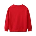 thumbnail image 3 of HILEELANG Toddler Boy Sweatshirts Red Christmas Cotton Casual Crewneck Santa Claus Applique Pullover Tops Sweater Shirts 2T, 3 of 5