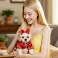 thumbnail image 7 of Elegant Purple Satin Pet Sleepwear, Soft Silk-Feel Dog Cat Pajamas with Decorative Bow Headband, Lightweight Cute Dress-Up Outfit Ideal for Daily Rest, Party and Pet Photography, M, 7 of 7