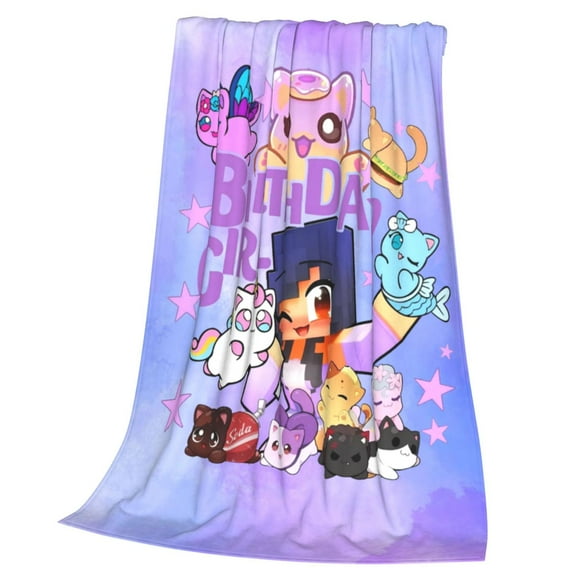 Aphmau Throw Blanket Cozy Plush Lightweight Warm Fuzzy Flannel Blanket Air Conditioning Blanket for Couch Sofa Bed Home Decor Gift 50x40