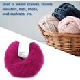 thumbnail image 2 of Fil de Laine Angora Doux Tricoté Long avec Crochet Populaire pour Tissage DIY (Rouge Foncé), 2 of 5