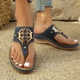 thumbnail image 2 of ShiShine Womens Wedge Thong Sandals Slip On Flip Flops Comfortable Casual Summer Beach Walking Shoes, 2 of 6