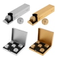 thumbnail image 4 of 4xJuego De 5 Dados Dorados Cuadrados De Seis Caras De Aleación De Aluminio Con Caja Cuadrada Sunnimix Dados creativos, 4 of 8