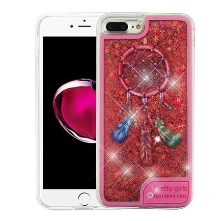 - Valor Quicksand Glitter Dreamcatcher Glow Hard Plastic/Soft TPU Rubber Case Cover For Apple iPhone 7 Plus/8 Plus, Multi-Color