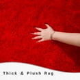 thumbnail image 5 of Socofuz Fluffy Carpets for Living Room, Indoor Modern Anti-Skid Area Rugs for Kids Girls Room, 6X9ft, Red, 5 of 10