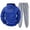 32# Blue, variant on Men Tracksuit 2 Piece Outfit Sweat Suits Set Casual Half Zip Pullover Soft Fleece Hoodie & Jogger Sweatpants Black L